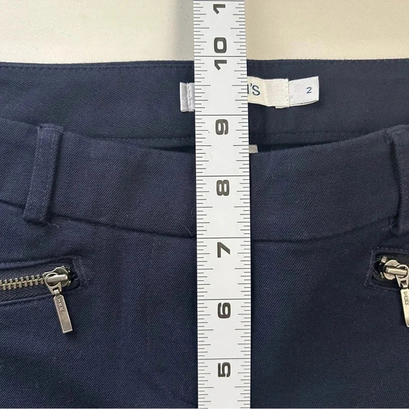 Ricki’s Slim Fit Pants Zip Pocket  Moto Stretch Micro Twill Navy Blue Size 2 - Picture 11 of 15